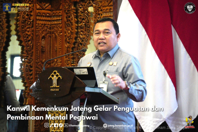 Kanwil Kemenkum Jateng Gelar Penguatan dan Pembinaan Mental Pegawai