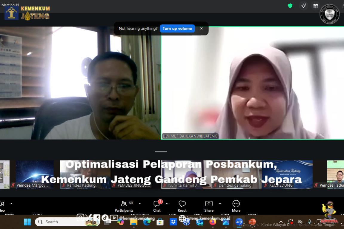 Optimalisasi Pelaporan Posbankum, Kemenkum Jateng Gandeng Pemkab Jepara