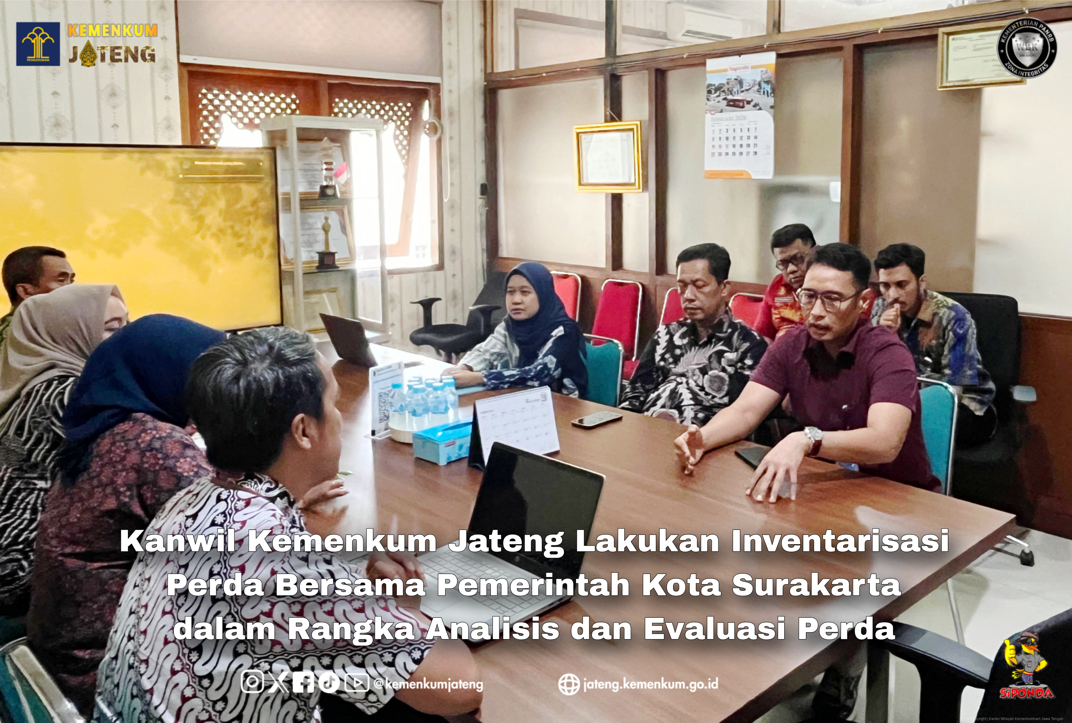 Kanwil Kemenkum Jateng Lakukan Inventarisasi Perda Bersama Pemerintah Kota Surakarta dalam Rangka Analisis dan Evaluasi Perda