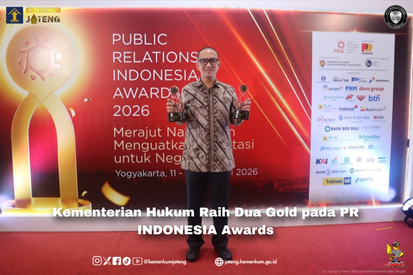 Kementerian Hukum Raih Dua Gold pada PR INDONESIA Awards