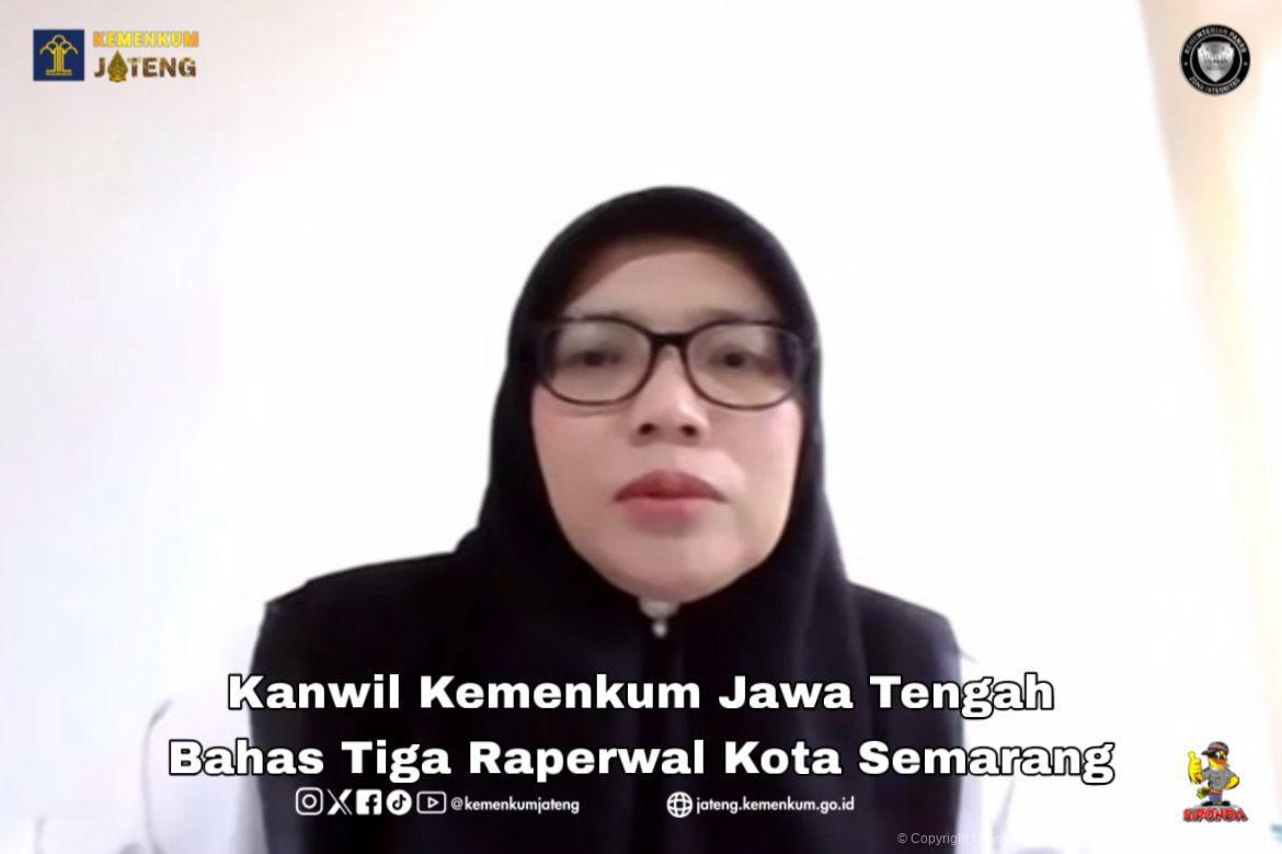 Kanwil Kemenkum Jawa Tengah Bahas Tiga Raperwal Kota Semarang